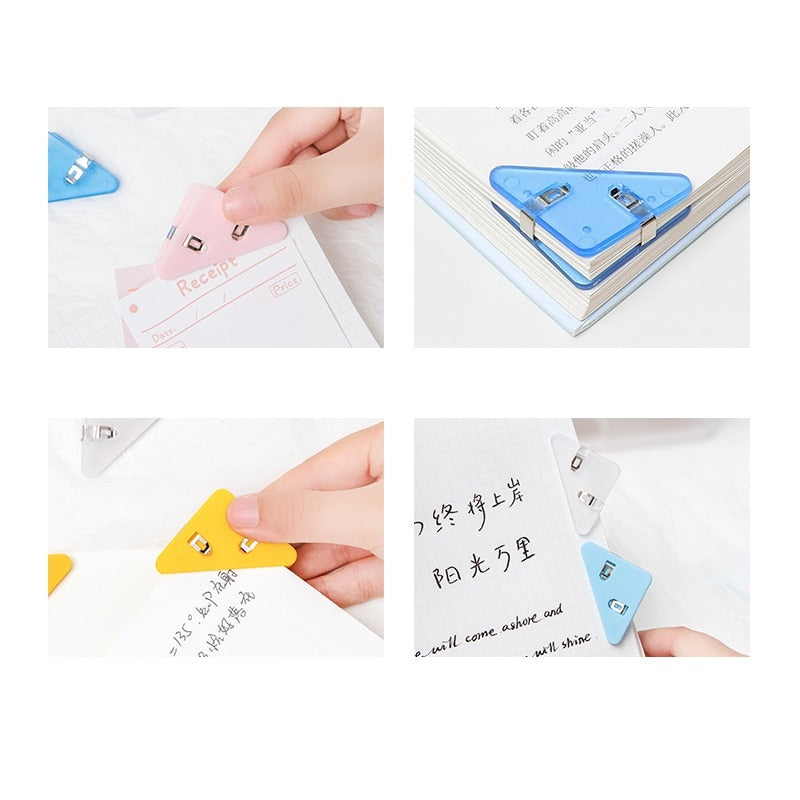 Colorful Book Page Triangle Clip Holder