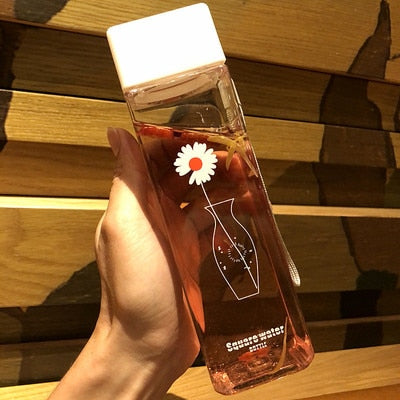 Clear Glass Insulated Water Bottle Flask