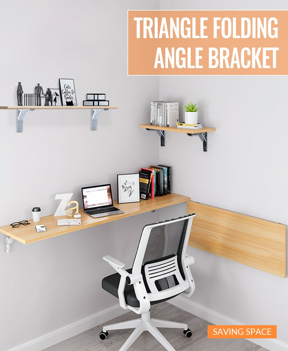 Space-Saving Foldable Wall Shelf Bracket