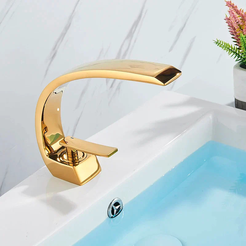Modern Bathroom Faucet Stylish Chrome Finish - Fesara