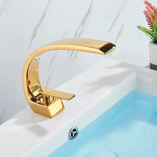 Modern Bathroom Faucet Stylish Chrome Finish - Fesara