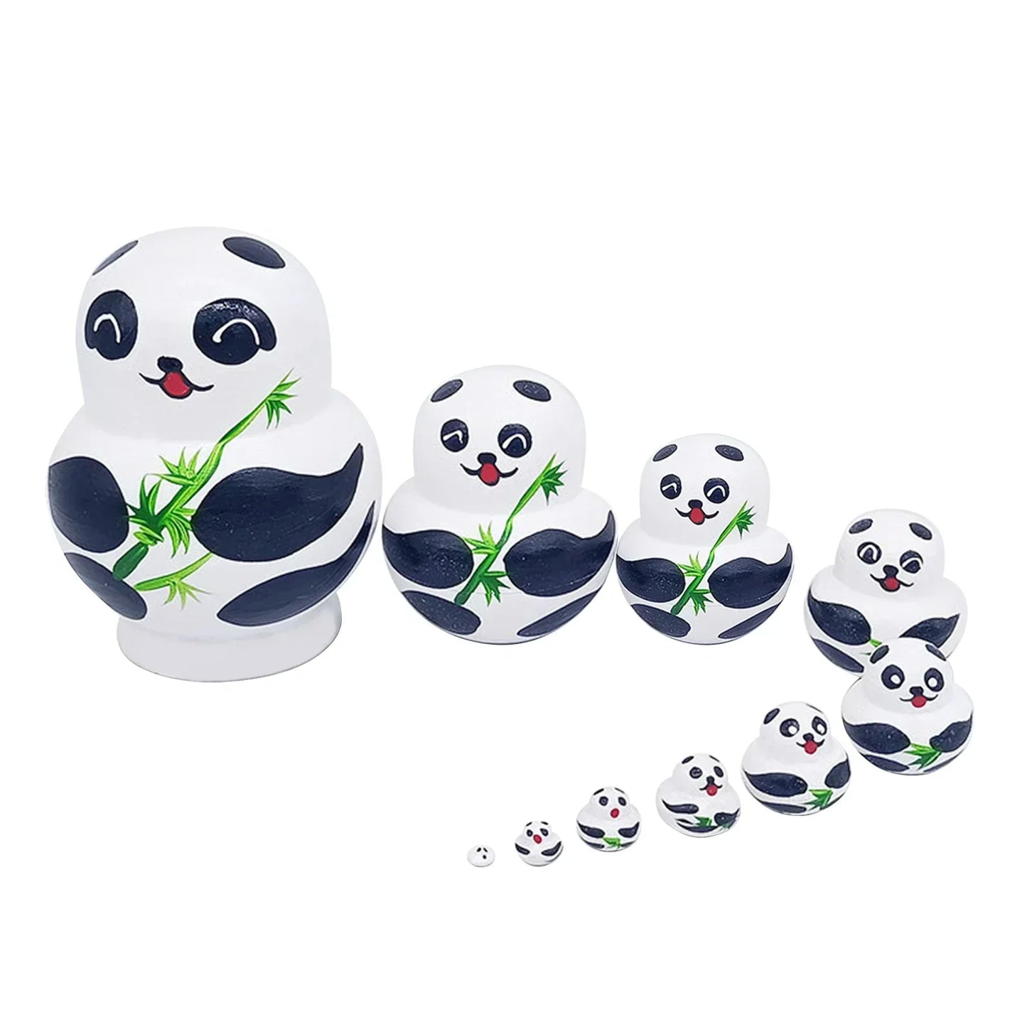 Traditional 10pc Set Wooden Nesting Dolls