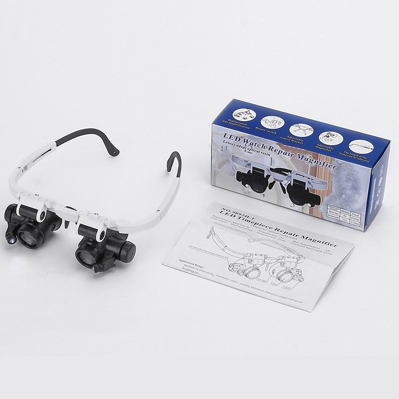 Compact LED Magnifying Glass with Adjustable Light