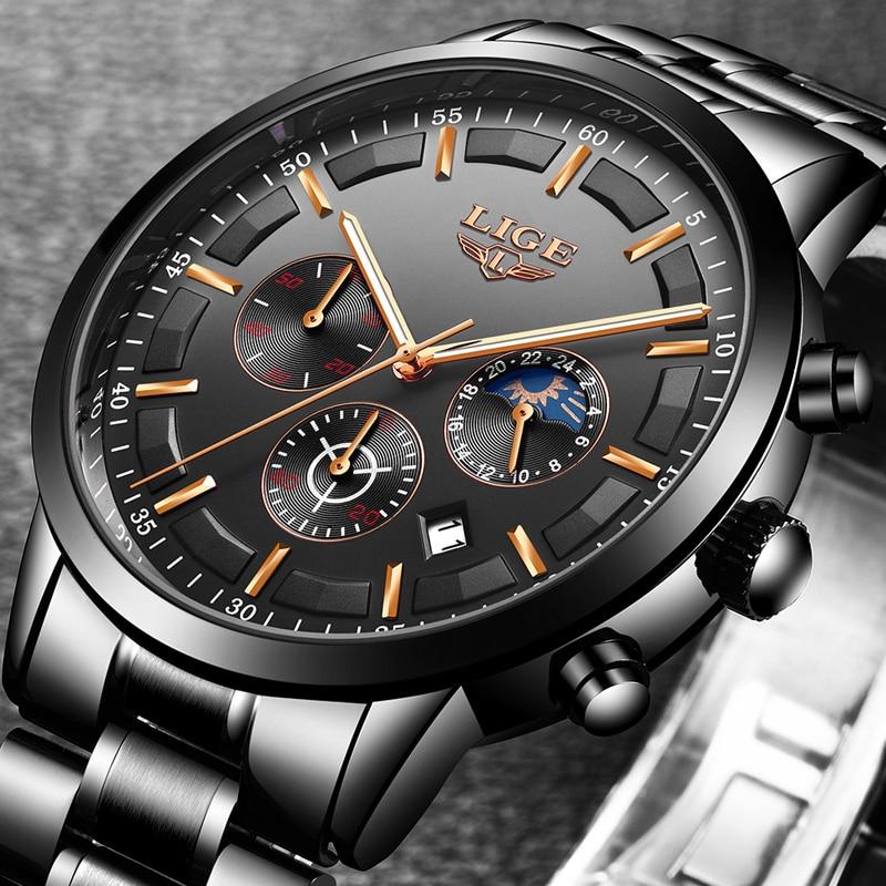 Tactical Black Metal Watch - Strong & Rugged