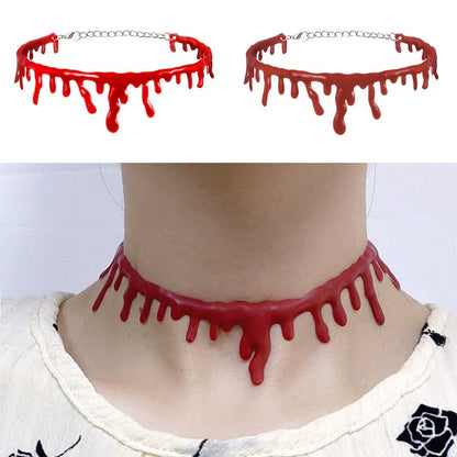 Spooky Bloody Drip Halloween Choker Necklace