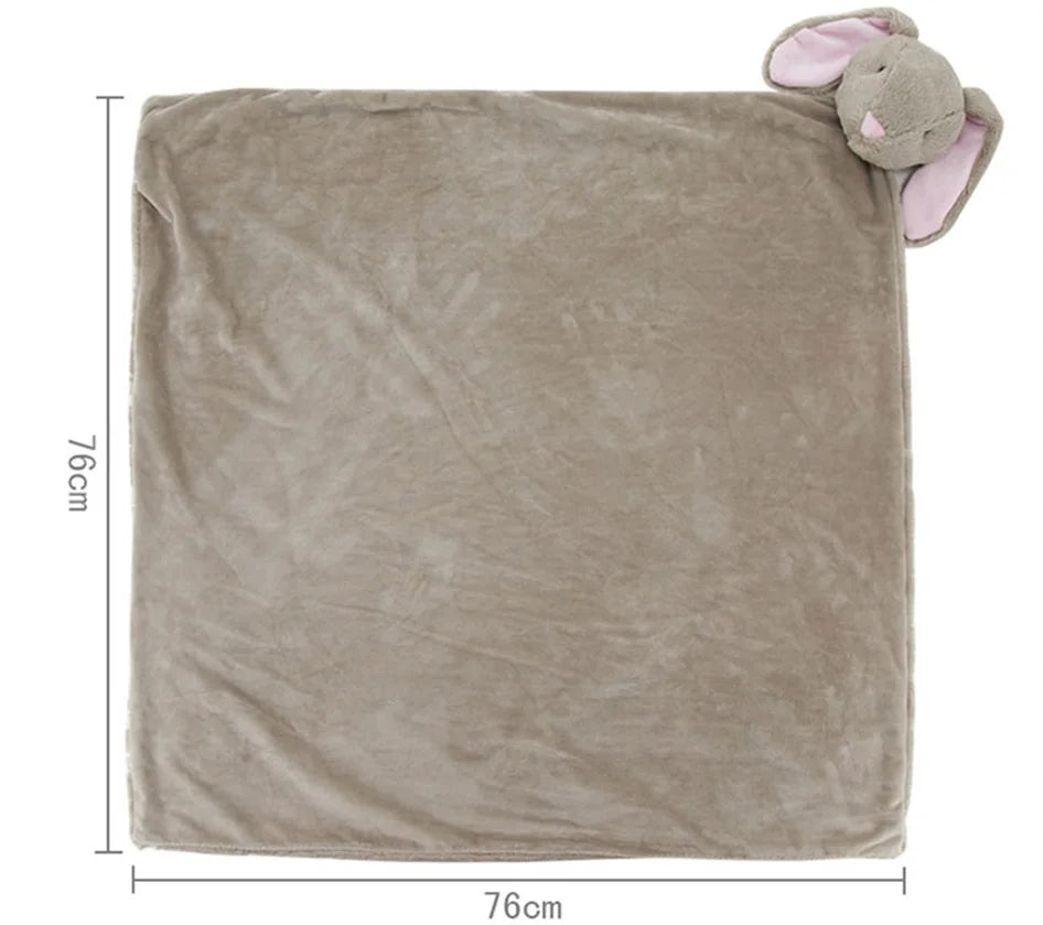 Soft Plush Baby Blanket with Cute Bunny