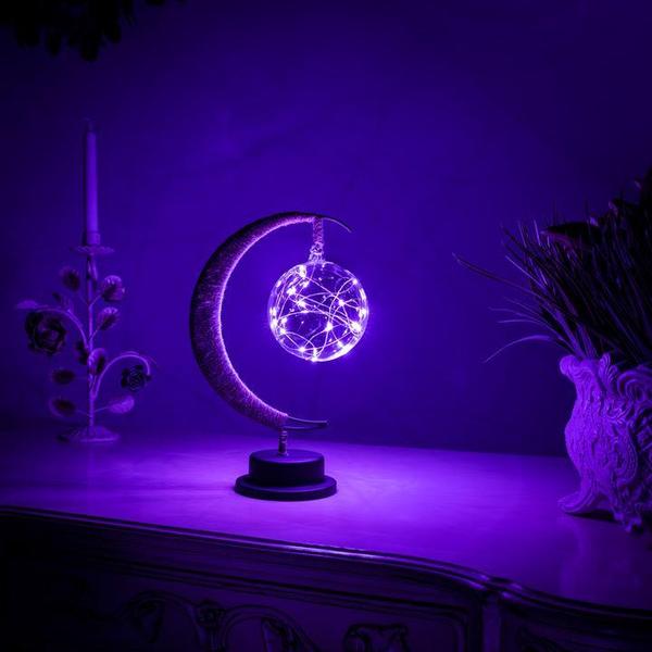 Slim Modern Half Moon LED Table Lamp