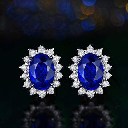 Exotic Azure Drop Gemstone Earrings