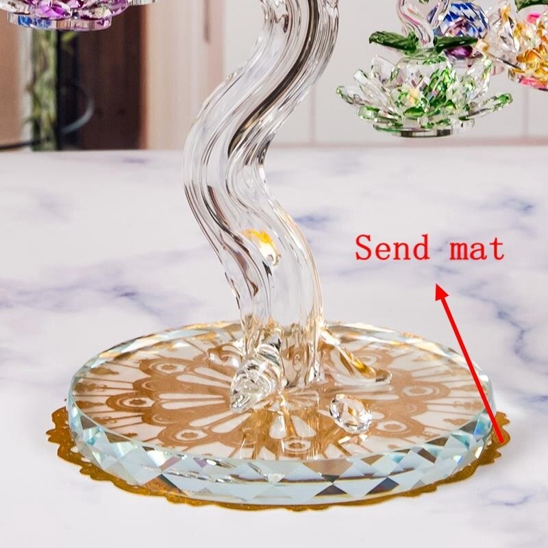 Luxurious Glass Apple Tree Figurine Decor