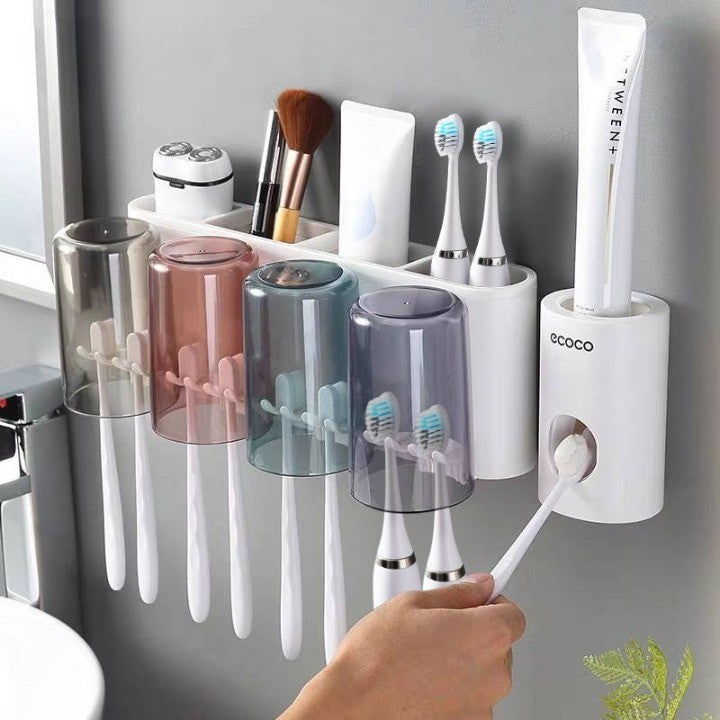 Space Saving Bathroom Storage Toothbrush Holder