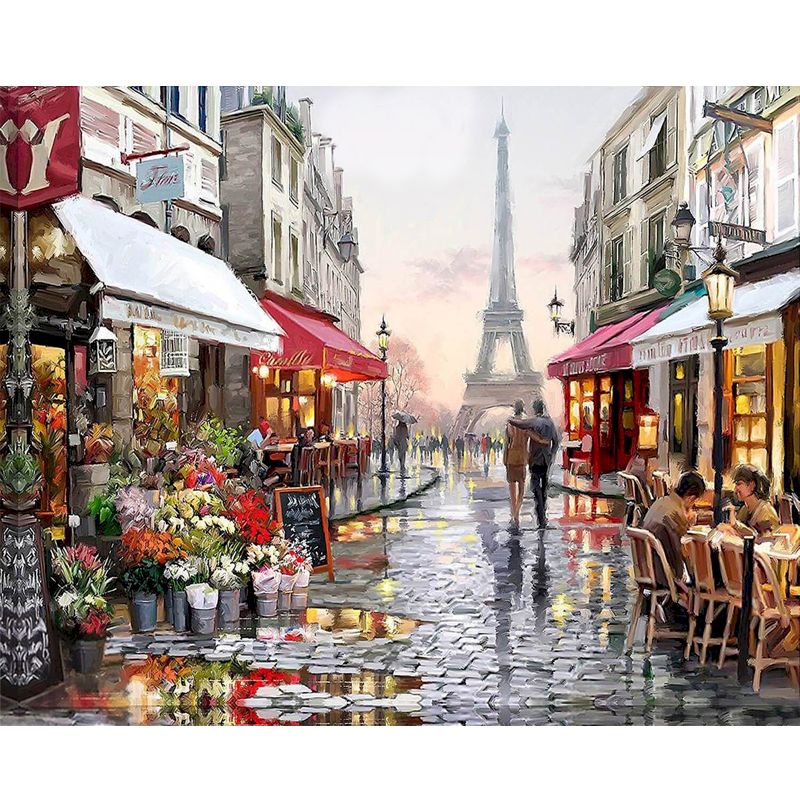 Colorful Cityscape Paint by Numbers Kit