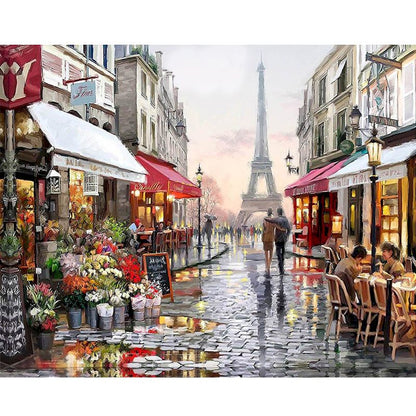 Colorful Cityscape Paint by Numbers Kit