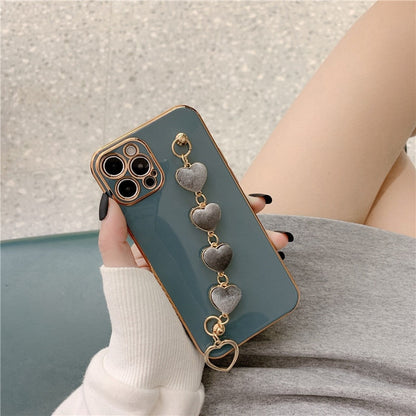 Luxury Gold Heart Phone Cover