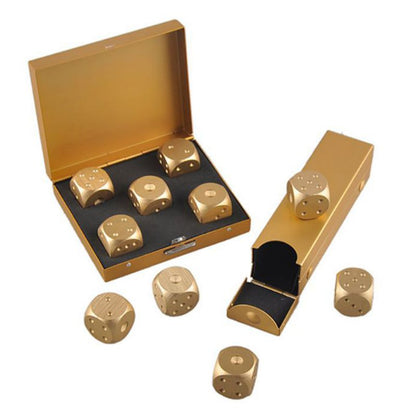 Premium 5pc Metal Dice Set Aluminum Alloy