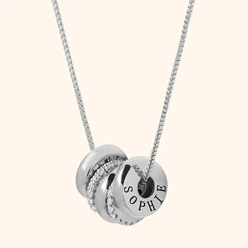 Customizable 18k Gold Diamond Bar Necklace