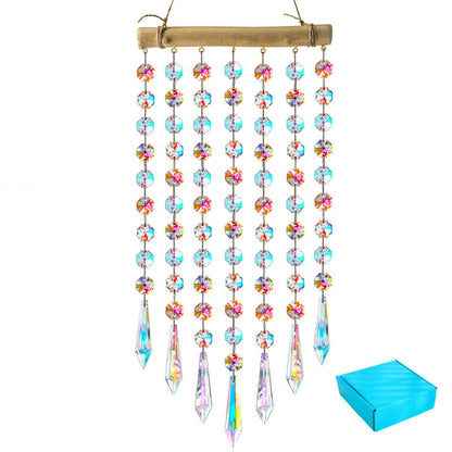 Sparkling Glass Crystal Suncatcher Wind Chime Decor