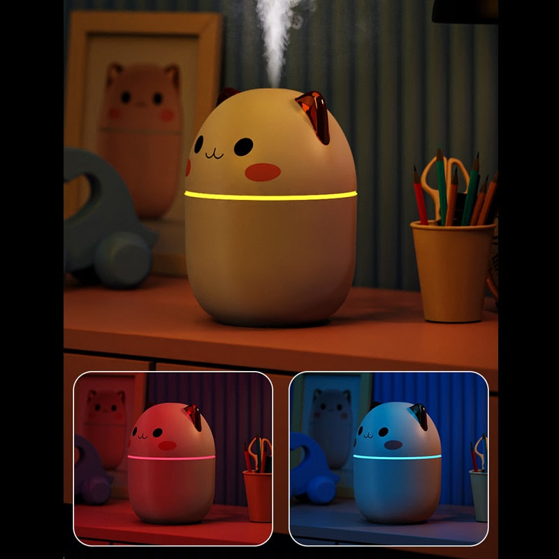 Compact LED Air Purifier Humidifier for Home