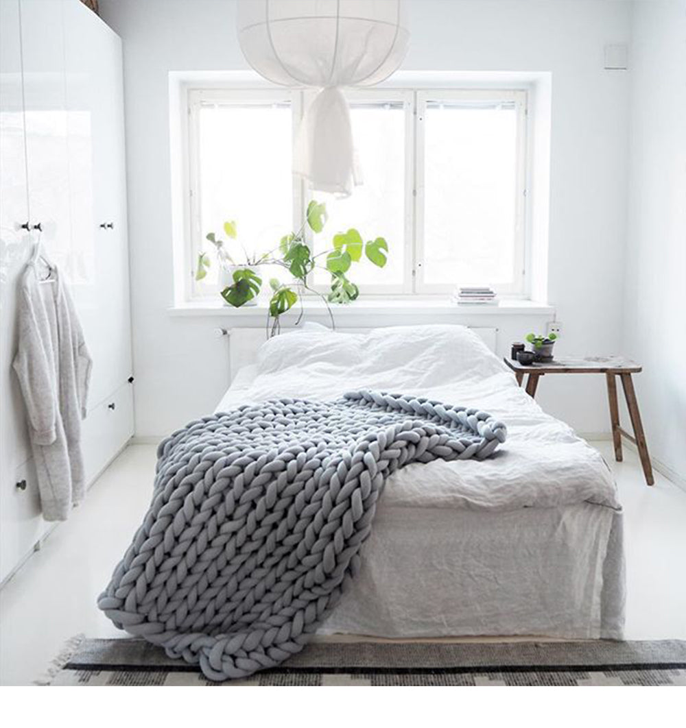 Cozy Knitted Throw Blanket