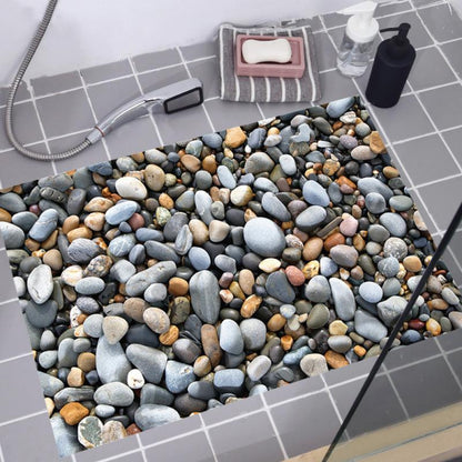 Decorative Marble Effect Bathroom Floor Decals - Fesara