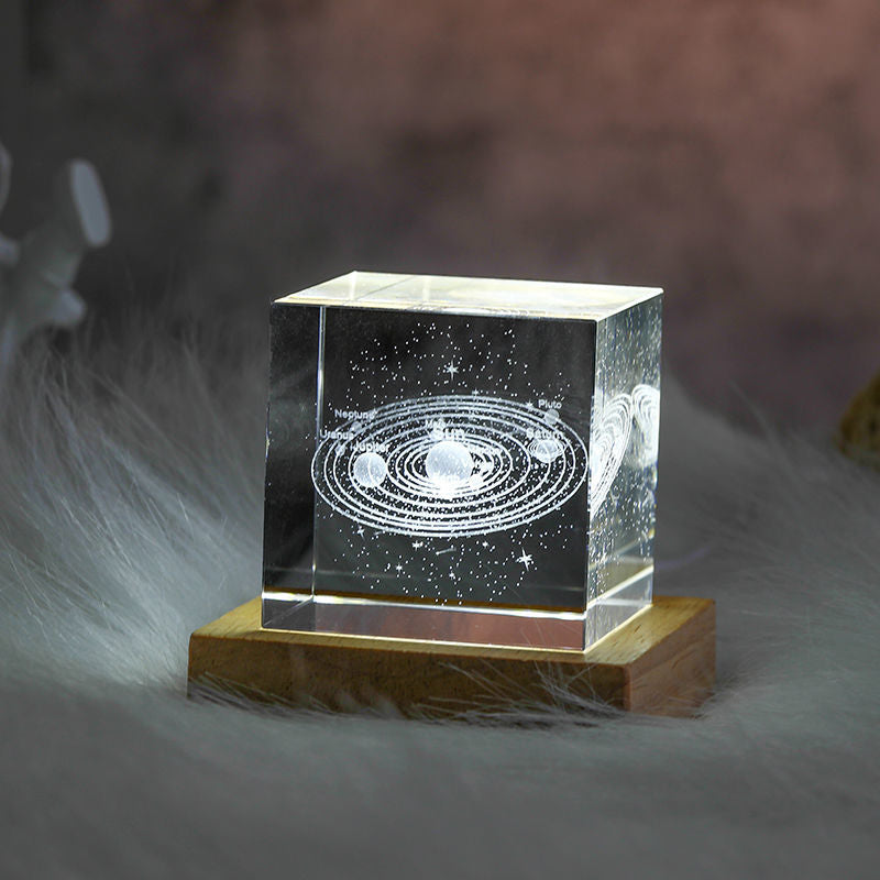 Glowing Crystal Moon LED Night Light