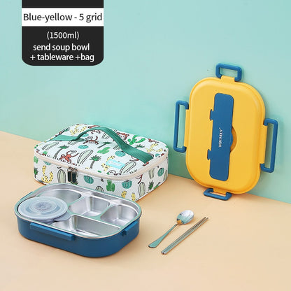 Insulated Kids Lunch Container with Multiple Compartments