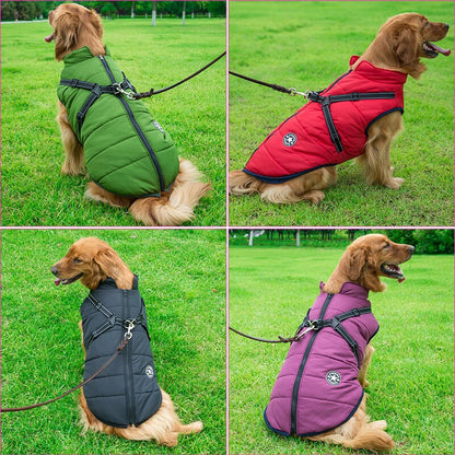 Cozy Dog Jacket with Integrated Safety Harness