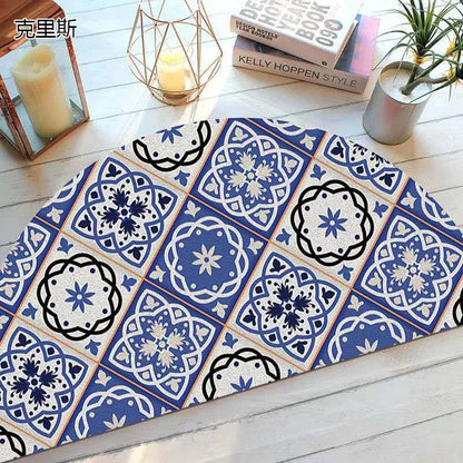Rustic Non Slip Half Circle Door Mat