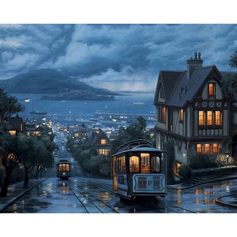 Colorful Cityscape Paint by Numbers Kit