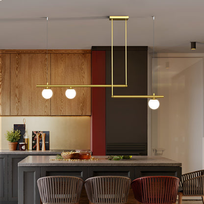 Modern Glass Linear Pendant Light Fixture