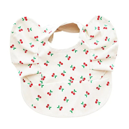 Soft Baby Bib with Sleeves - Waterproof Feeding Bib with Crumb Catcher