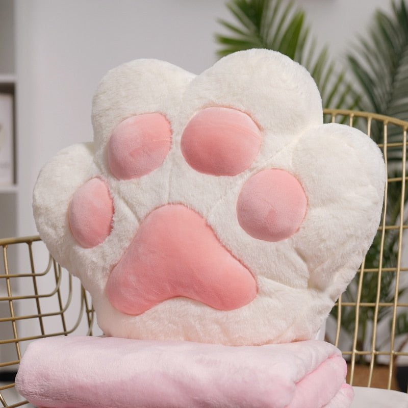 Soft Plush Bear Paw Hand Warmer Cushion