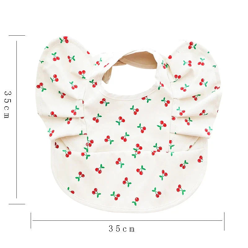 Soft Baby Bib with Sleeves - Waterproof Feeding Bib with Crumb Catcher