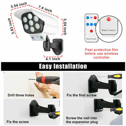 Outdoor Solar Powered Motion Light Camera