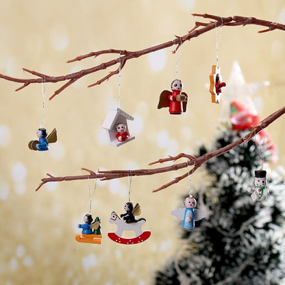 Christmas Wooden Reindeer Decoration Set 48pcs