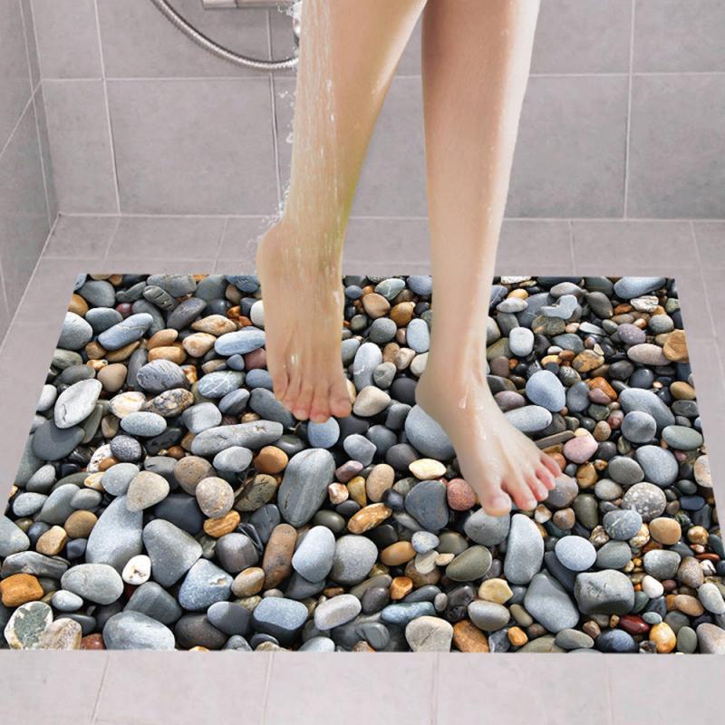Decorative Marble Effect Bathroom Floor Decals