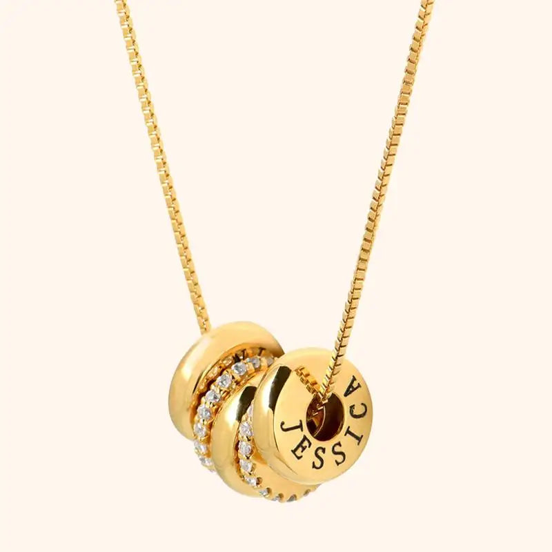 Customizable 18k Gold Diamond Bar Necklace - Fesara