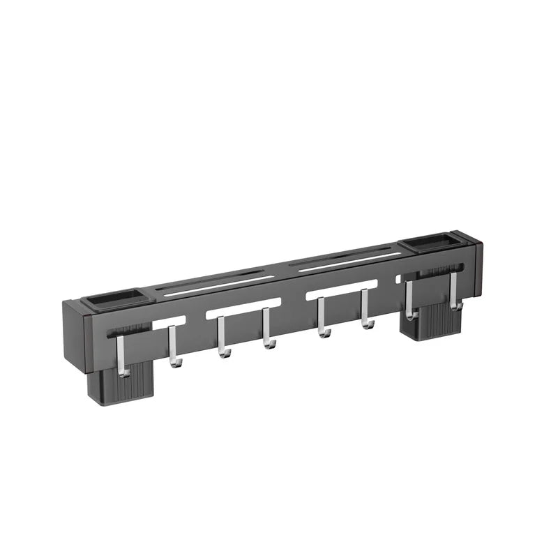 Modern Wall Mount Knife Rack with Utensil Hooks