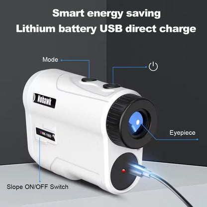 Precise Golf Distance Finder with Slope Adjustment 6x Zoom