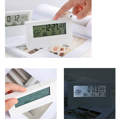 Clear Glass Modern Digital Table Clock - Fesara