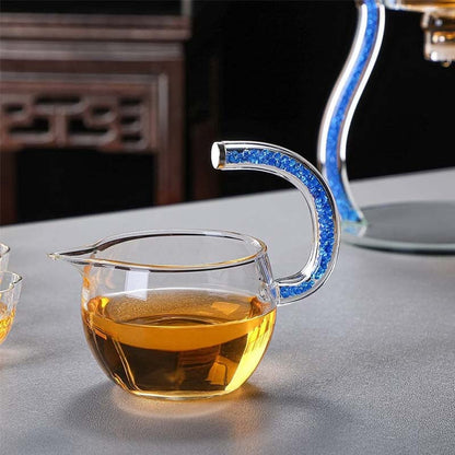 Luxurious Clear Glass Loose Leaf Tea Strainer