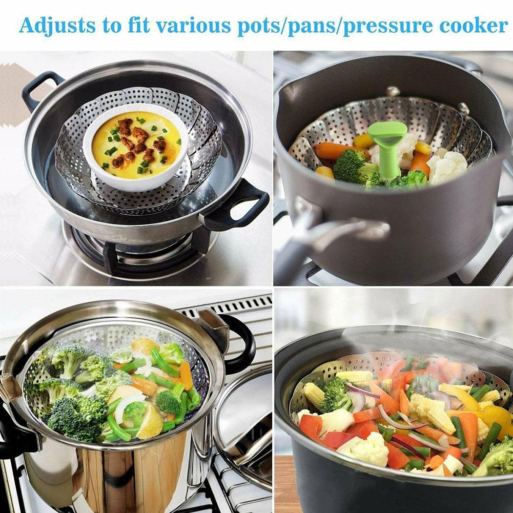 Collapsible Stainless Steel Vegetable Steamer Basket