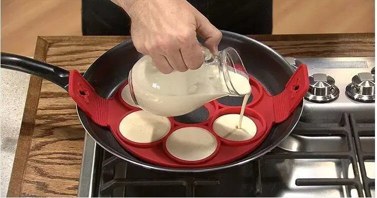 Non-Stick Silicone Pancake Maker - Easy Breakfast Molds