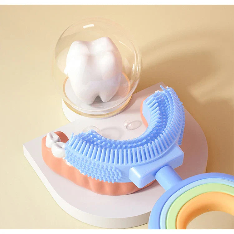 Colorful Kids Silicone Toothbrush Fun Design