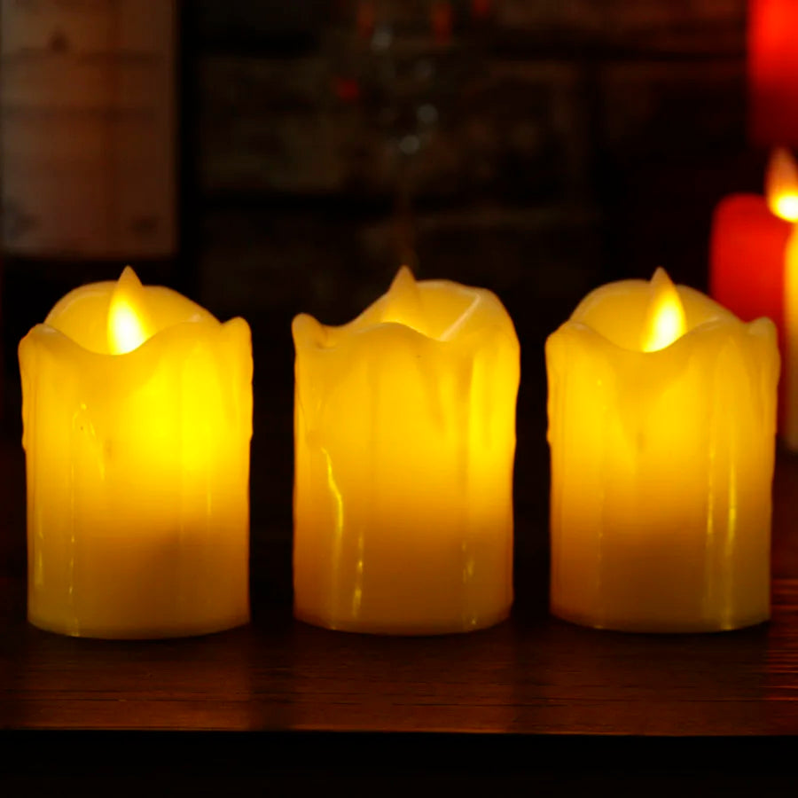 Warm White Flameless LED Candles for Home Decor