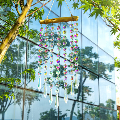 Sparkling Glass Window Wind Chime Decor