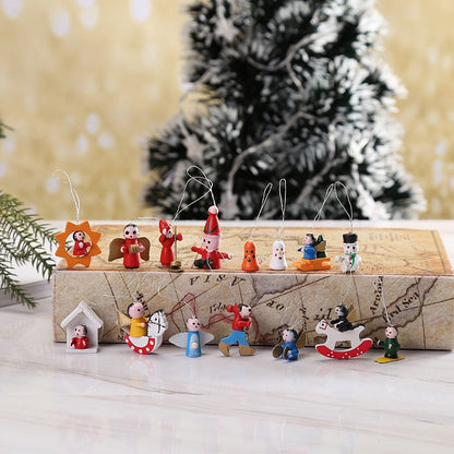 Christmas Wooden Reindeer Decoration Set 48pcs