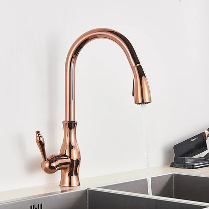 Premium Gold Finish Kitchen Sink Faucet