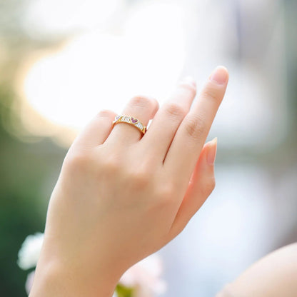 Elegant Heart Shaped Diamond Engagement Ring