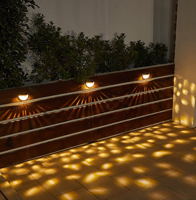 Black Outdoor Solar Wall Light with Modern Glow