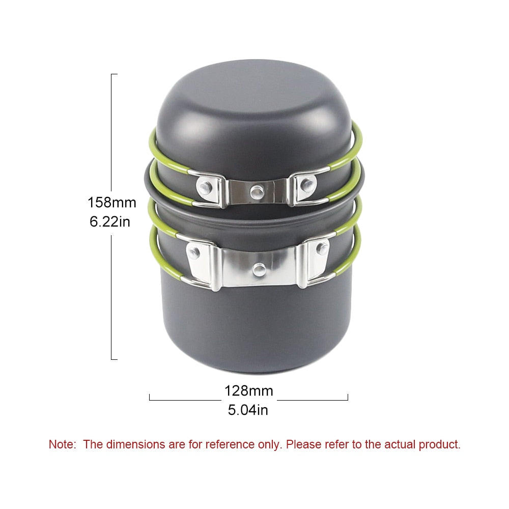 Portable Camping Cookware Travel Kitchen Set
